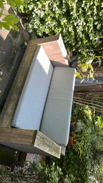 Tuinbank steigerhout met kussens van Nofruit watervast, Ophalen, Gebruikt, Hout