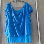 Blouse met brede elastische boord onder, Ophalen of Verzenden, Zo goed als nieuw, Maat 46/48 (XL) of groter, Blauw