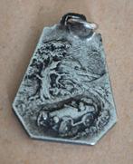 60-23 prachtige antiek Christoffel - auto hanger, Ophalen of Verzenden, Kaart of Prent