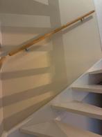 Eiken Trapleuning Hout - Verschillende Lengtes + Dragers, Ophalen, Gebruikt, 25 tot 50 mm, Eiken