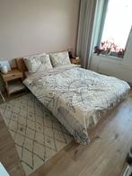 Gratis IKEA malm bedframe, lattenbodem en matras 140x200, Huis en Inrichting, Ophalen, Gebruikt, Zwart, Tweepersoons