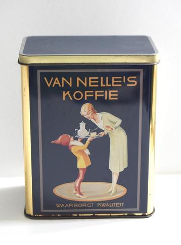 Vintage Van Nelle koffieblik in goede staat beschikbaar voor biedingen