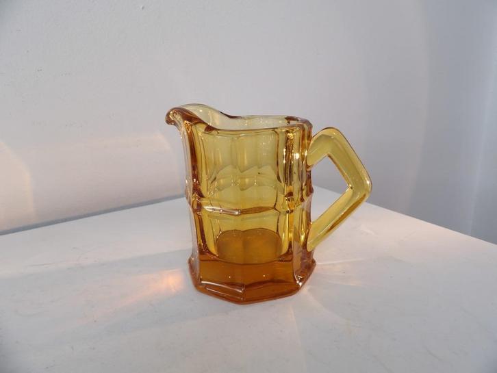 Art Deco Kannetje Moser, Boheems kristal, Amber, Antiek en Kunst, Antiek | Glas en Kristal, Ophalen of Verzenden