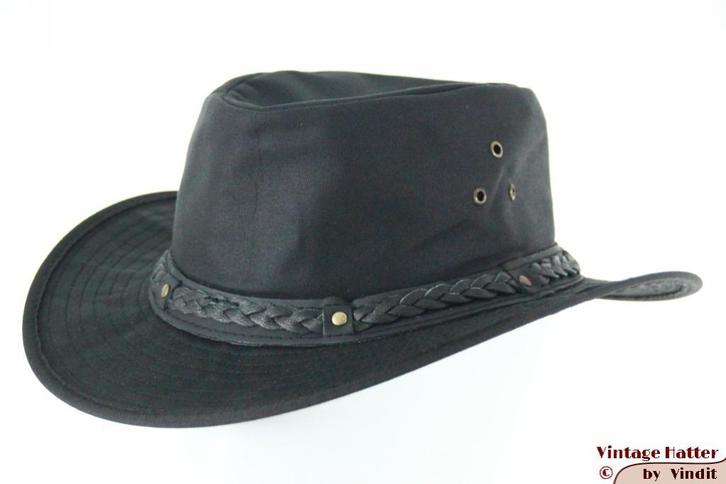 Australische outdoor wax hoed zwart katoen 56 57 58 59 60 61, Kleding | Heren, Hoeden en Petten, Nieuw, Hoed, Ophalen of Verzenden