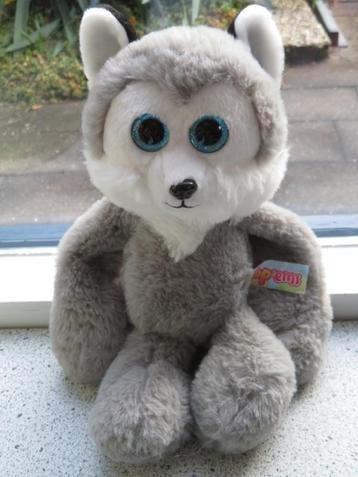 Hond Husky Huskie FLOP'ems Gosh Designs met blauwe ogen beschikbaar voor biedingen