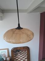 Vintage hanglamp. Mooi gemarmerd glas., Huis en Inrichting, Lampen | Hanglampen, Ophalen, Zo goed als nieuw, Glas, Minder dan 50 cm