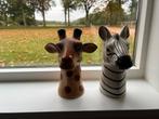 Leuke Boekensteunen - Giraffe & Zebra, Overige kleuren, Aardewerk of Porselein, Ophalen of Verzenden, Zo goed als nieuw
