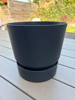 Eglo Greenville ronde bloempot met waterreservoir zwart, Kunststof, Gebruikt, Rond, Binnen