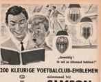retro reclame 1962 Van Nelle actie voetbal plaatjes embleem, Verzenden, Overige typen