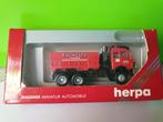 Herpa - Mercedes Zwaartransport Scholpp [rood] 1/87 MIB, Hobby en Vrije tijd, Modelauto's | 1:87, Ophalen of Verzenden, Zo goed als nieuw