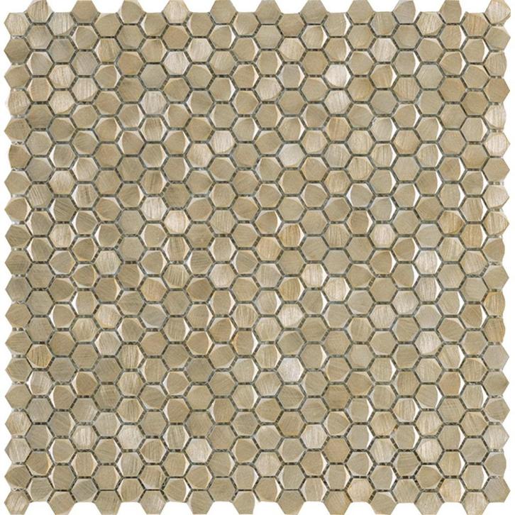 Hexagon Colonial Gravity gold 10x10mm op matje 300x300x4mm, Doe-het-zelf en Verbouw, Tegels, Nieuw, Vloertegels, Overige materialen