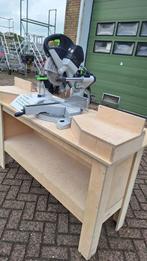 afkortzaag Festool KS120REB met tafel, Doe-het-zelf en Verbouw, Gereedschap | Zaagmachines, Ophalen, Gebruikt, Afkortzaag, 30 tot 70 mm
