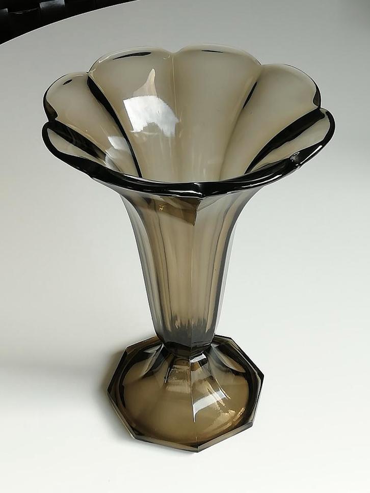 Antraciet grijze vaas (Boheems/VsL?), Antiek en Kunst, Antiek | Vazen, Ophalen