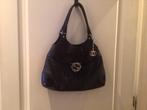 Vintage Gucci hobo tas zwart , zilverkl. leer en canvas, Sieraden, Tassen en Uiterlijk, Tassen | Damestassen, Ophalen of Verzenden