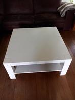 Eiken witte salontafel 100x100x45 cm, Ophalen of Verzenden, Zo goed als nieuw