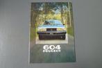 Peugeot 604 folder 1980 Nederlands, Ophalen of Verzenden, Zo goed als nieuw, Overige merken
