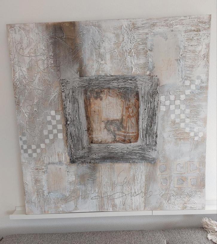 Acryl schilderij op canvas, Antiek en Kunst, Kunst | Schilderijen | Abstract, Ophalen