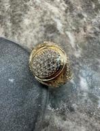 14K gouden ring met Zirkonia, Ophalen of Verzenden, Zo goed als nieuw, Dame of Heer, Goud