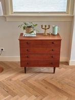 Vintage ladekast teak jout karen 50/60/70, Huis en Inrichting, Kasten | Ladekasten, Ophalen, Gebruikt, Vintage, 50 tot 100 cm