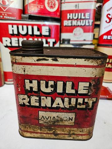 Vintage Renault Olieblik Aviation beschikbaar voor biedingen