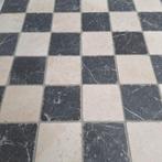 Wit en torros zwart marmer anticato dambord 10x10 vloertegel, Nieuw, Minder dan 20 cm, 10 m² of meer, Vloertegels