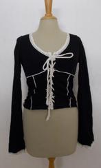 Aparte zwarte top van Zsa Zsa Lawinsky! S/M, Maat 38/40 (M), Verzenden, Zwart, Zo goed als nieuw