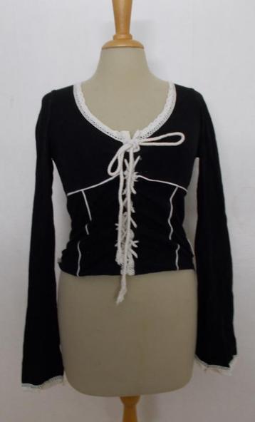 Aparte zwarte top van Zsa Zsa Lawinsky! S/M beschikbaar voor biedingen