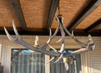 Unieke Gewei Kroonluchter, Huis en Inrichting, Lampen | Hanglampen, Ophalen, Gebruikt, Hout, 50 tot 75 cm
