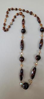 Murano kristal ketting, Met kristal, Overige materialen, Gebruikt, Bruin