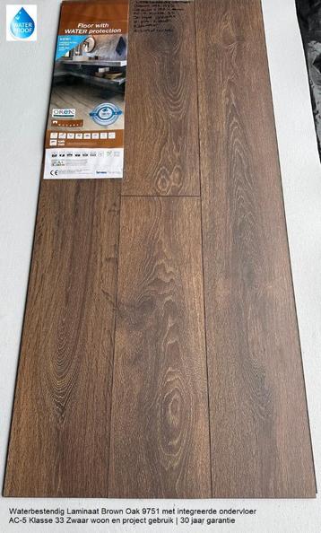 Waterbestendig Laminaat Brown Oak 9751 AC-5 €13,95m2  beschikbaar voor biedingen