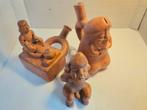 Collectie van 3 aardewerk erotische figuren, Verzamelen, Beelden en Beeldjes, Verzenden, Gebruikt, Mens