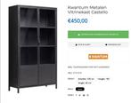 Kwantum metale Vitrinekast Castello, Ophalen, 50 tot 100 cm, 150 tot 200 cm, 25 tot 50 cm