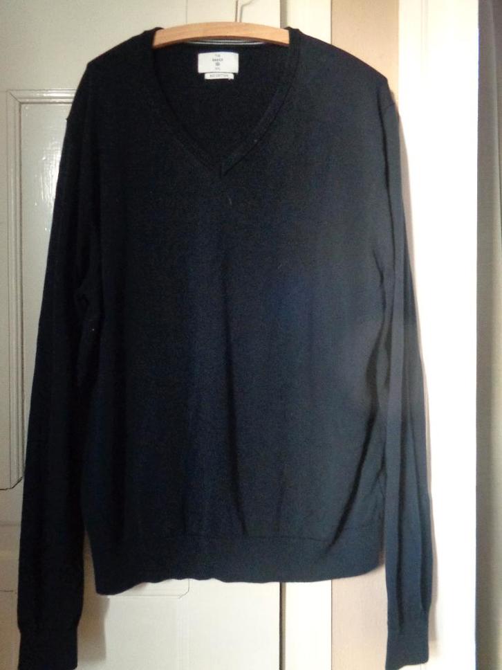 Bio cotton v-halstrui:mt xxl, Kleding | Heren, Truien en Vesten, Zo goed als nieuw, Overige maten, Blauw, Ophalen of Verzenden