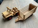 Fagus houten jeep en aanhanger, Kinderen en Baby's, Speelgoed | Houten speelgoed, Ophalen, Zo goed als nieuw