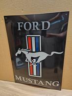 FORD Mustang reclamebord 56 x 40 cm gebold emaille reclame, Ophalen of Verzenden, Zo goed als nieuw, Reclamebord
