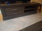TV Meubel met Lades en Open Vakken, Ophalen, 100 tot 150 cm, Landelijk, Minder dan 100 cm