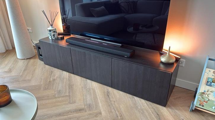 IKEA Besta kast, donkerbruin, 180cm, Huis en Inrichting, Kasten | Televisiemeubels, Zo goed als nieuw, Minder dan 100 cm, 150 tot 200 cm