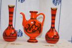 Oranje vazen stel, Antiek en Kunst, Antiek | Vazen, Ophalen of Verzenden