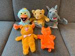 5 handpoppen Disney Lion king Sesamstraat Pino muppets beer, Ophalen of Verzenden, Gebruikt, Beer