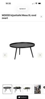 WOOOD bijzettafel Mesa XL rond zwart, Minder dan 55 cm, Rond, Nieuw, Ophalen