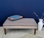 Grote landelijke vintage hocker, voetenbank, bankje, ottoman, Ophalen, Hout, Minder dan 50 cm, Brocante vintage landelijk