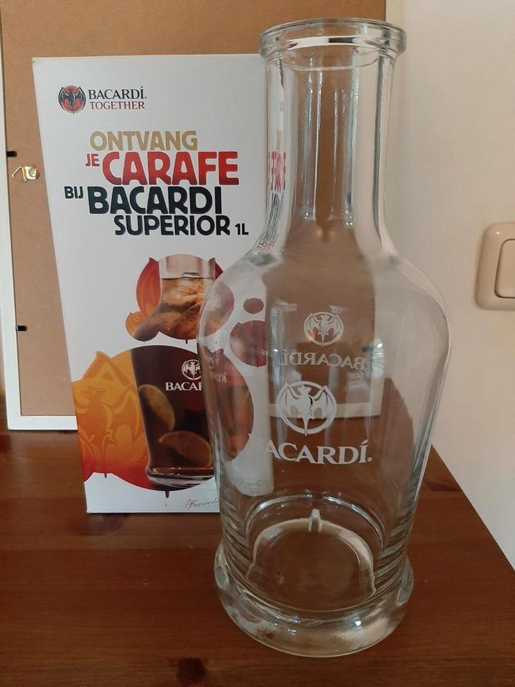 Bacardi karaf glas met doos, Verzamelen, Glas en Borrelglaasjes, Ophalen of Verzenden