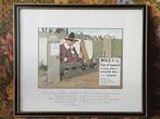 Mooie oude vintage ingelijste Perrier zeefdruk uit Engeland., Ophalen of Verzenden