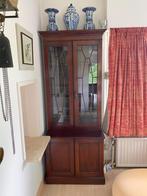 Kastje met ondiepe bovenkast - mahonie of kersen, Huis en Inrichting, Kasten | Vitrinekasten, Met deur(en), Zo goed als nieuw