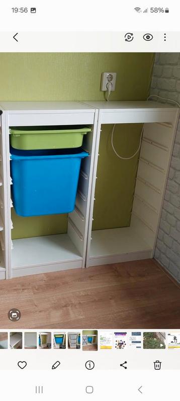 2 trofast kasten Ikea met 2 bakken