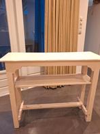 Houten Console Tafel met Plank l 1.92 b 28 h 72 cm, Ophalen, Gebruikt, 50 tot 100 cm, Eenvoudig