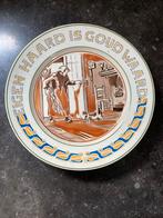 Oud Vintage Wandbord Tekst Eigen Haard is Goud Waard, Ophalen of Verzenden