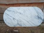 marmeren tafelblad ovaal 60 x 120 cm, Ophalen, Overige materialen, Gebruikt, 50 tot 100 cm