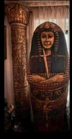 Prachtige Unieke Egyptische Sarcofaag Kast, Ophalen