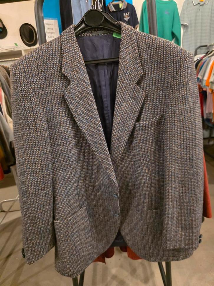 Vintage Harris Tweed Jasje - Maat 54, Kleding | Heren, Kostuums en Colberts, Gedragen, Maat 52/54 (L), Overige kleuren, Ophalen of Verzenden